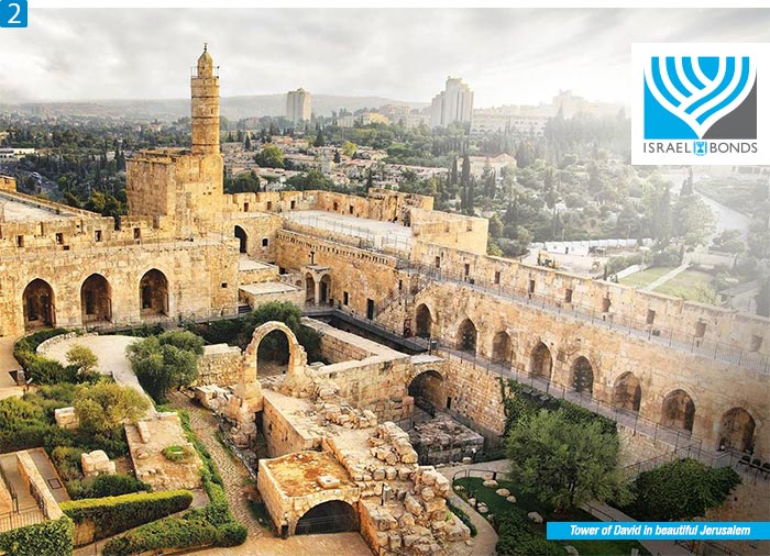 Israel Bonds Canada Tribute Cards Front - Tower of David in beautiful Jerusalem