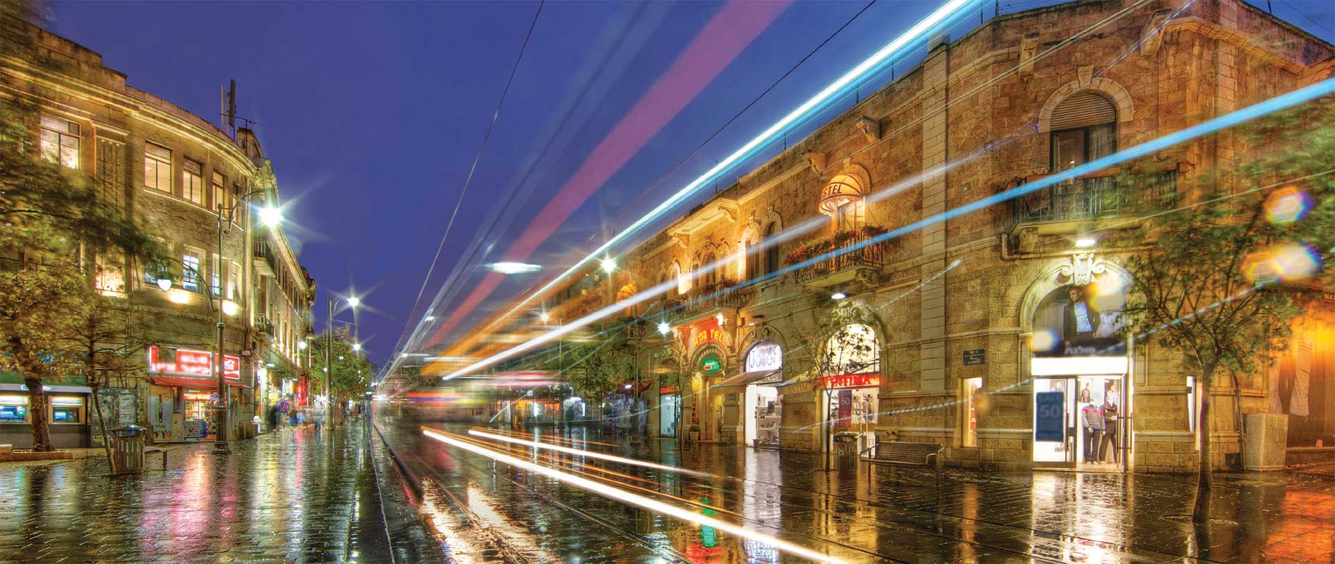 Light rail train in Jerusalem, Israel