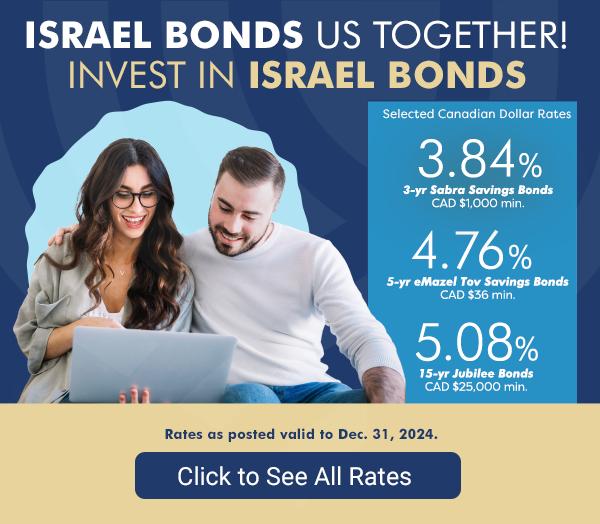 Israel Bonds: Add Israel into your RRSP. Add Israel to your TFSA.