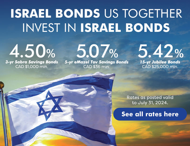 Israel Bonds Rates July 15-31 2024