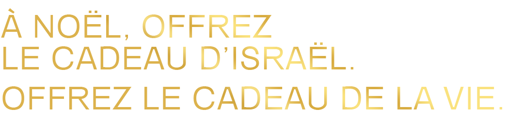 À Noël, offrez le cadeau d’Israël. Offrez le cadeau de la vie.