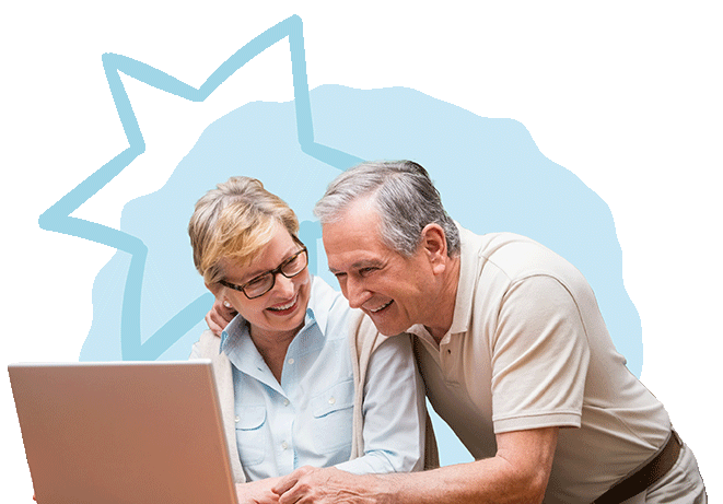 Israel-Bonds-Redeem-your-Israle-Bonds-Couple-looking-at-computer